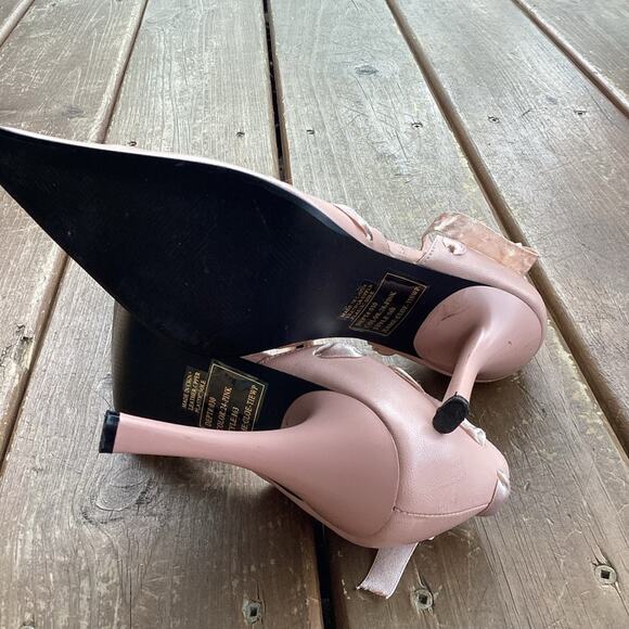 Y2K Wild Pair Pointy Toe Pink Bow Ballerina Core High Heels Size 7 - Picture 6 of 10